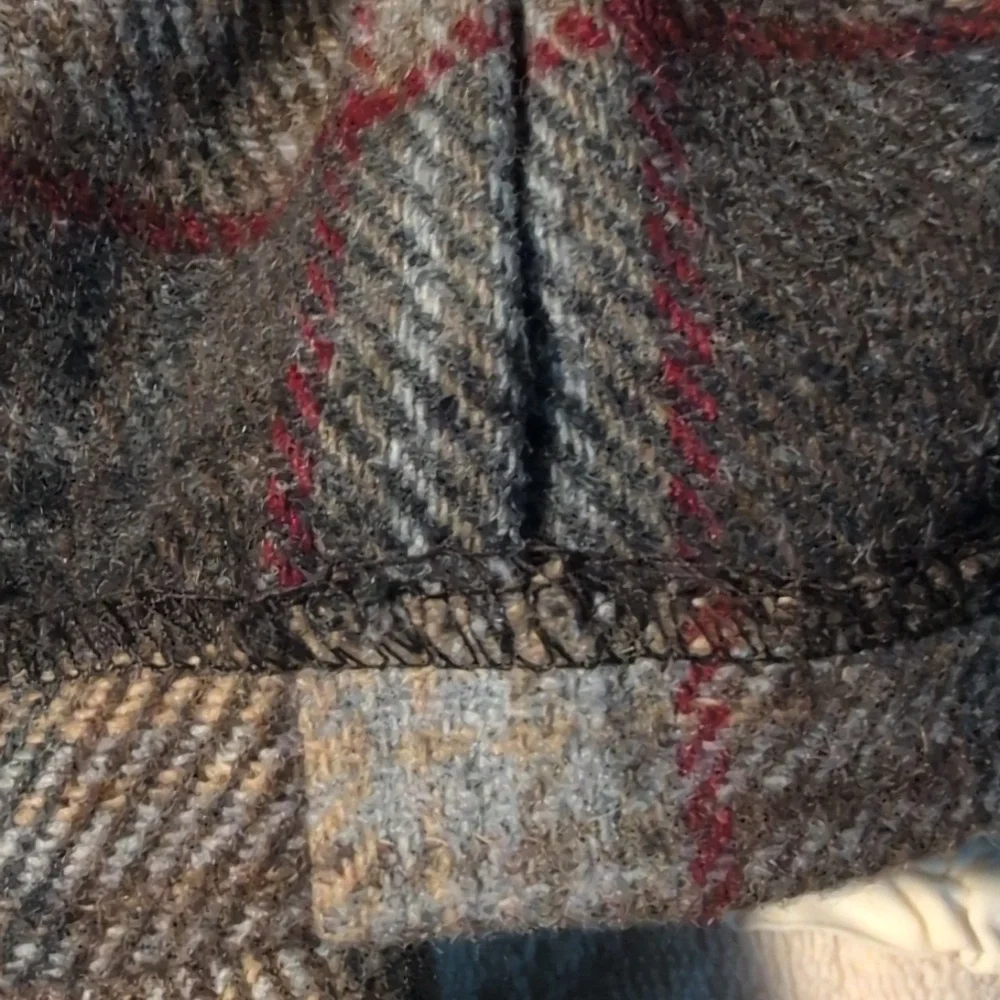 90s Y2K Women's Wrapper Plaid Wool‎ Jacket Blazer Size Medium